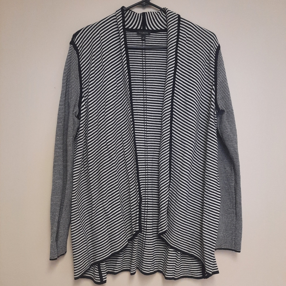 Talbots Striped Cardigan Sweater